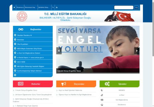 BALIKESİR / ALTIEYLÜL - Şehit Süleyman Özoğlu Ortaokulu