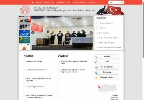 BALIKESİR / ALTIEYLÜL - Yakup Mihriye Akdeniz Anadolu İmam Hatip Lisesi