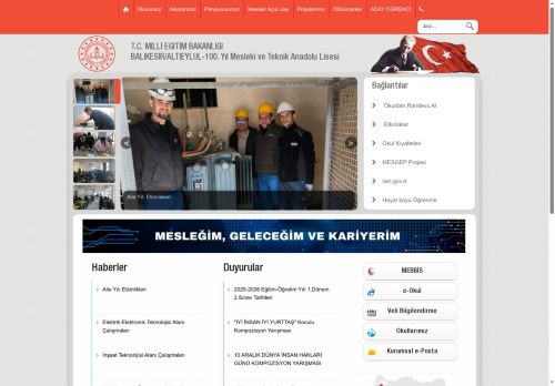 BALIKESİR / ALTIEYLÜL - 100. Yıl Mesleki ve Teknik Anadolu Lisesi