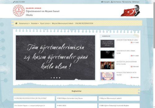 BALIKESİR / AYVALIK - Öğretmenevi ve Akşam Sanat Okulu