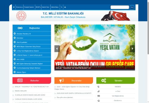 BALIKESİR / AYVALIK - Nuri Zarplı Ortaokulu