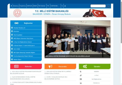 BALIKESİR / GÖNEN - Özcan Kılınçay İlkokulu