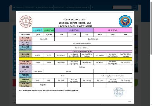 BALIKESİR / GÖNEN - Gönen Anadolu Lisesi