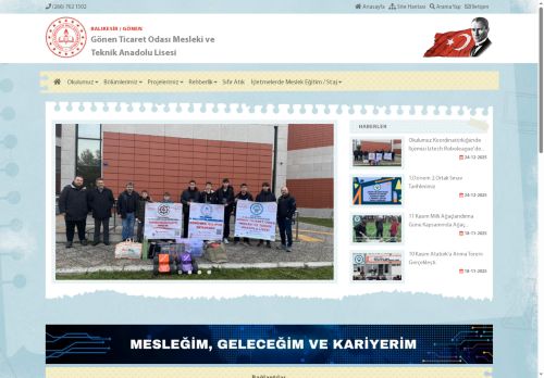 BALIKESİR / GÖNEN - Gönen Ticaret Odası Mesleki ve Teknik Anadolu Lisesi