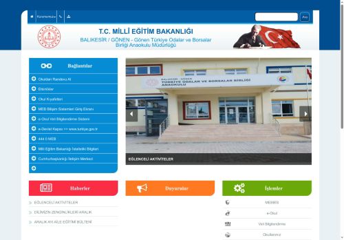 BALIKESİR / GÖNEN - Gönen Türkiye Odalar ve Borsalar Birliği Anaokulu Müdürlüğü