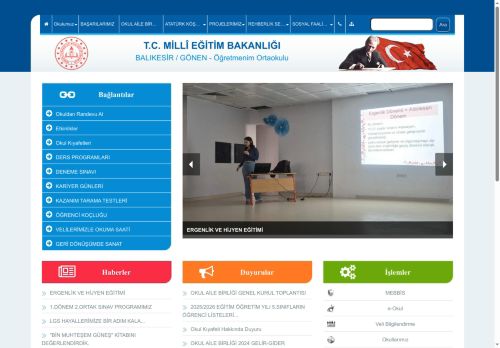 BALIKESİR / GÖNEN - Öğretmenim Ortaokulu