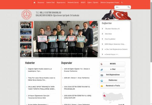 BALIKESİR / GÖNEN - Öğretmen Işıl İpek Ortaokulu