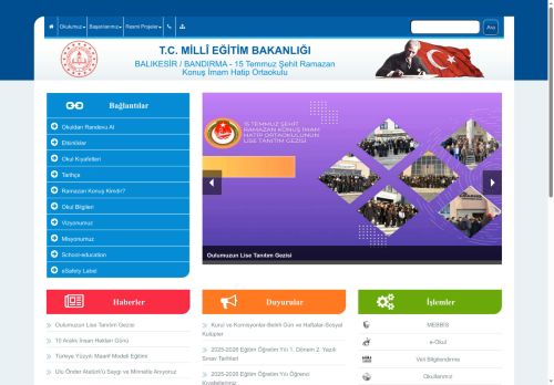 BALIKESİR / BANDIRMA - 15 Temmuz Şehit Ramazan Konuş İmam Hatip Ortaokulu