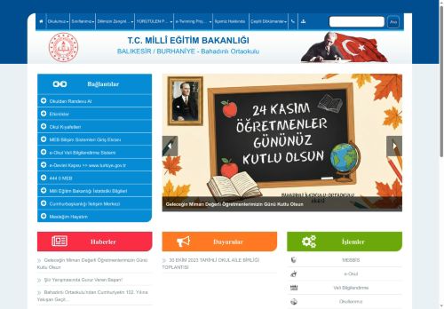 BALIKESİR / BURHANİYE - Bahadınlı Ortaokulu