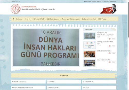 BALIKESİR / BURHANİYE - Hacı Mustafa Müdüroğlu Ortaokulu