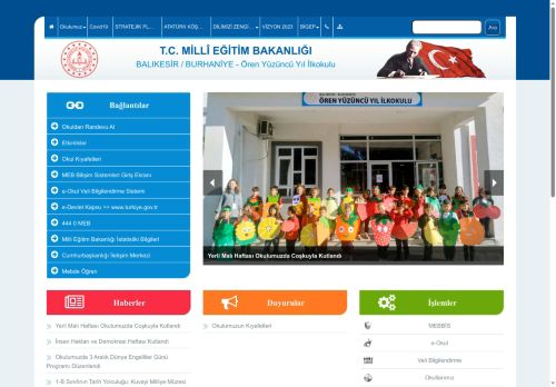 BALIKESİR / BURHANİYE - Ören Yüzüncü Yıl İlkokulu