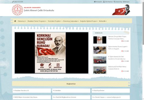 BALIKESİR / BURHANİYE - Şehit Ahmet Çelik Ortaokulu