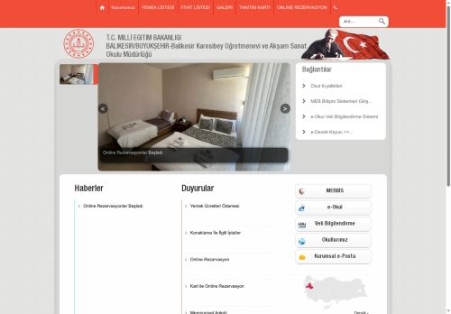 BALIKESİR / BÜYÜKŞEHİR - Balikesir Karesibey Öğretmenevi ve Akşam Sanat Okulu Müdürlüğü