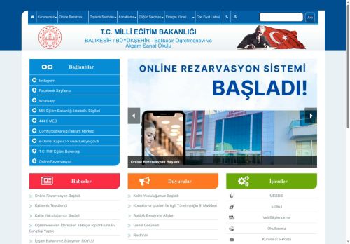 BALIKESİR / BÜYÜKŞEHİR - Balikesir Öğretmenevi ve Akşam Sanat Okulu