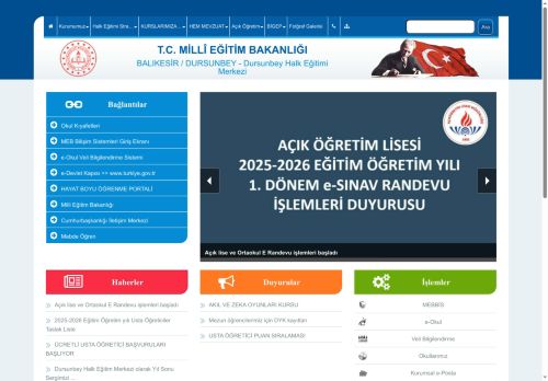 BALIKESİR / DURSUNBEY - Dursunbey Halk Eğitimi Merkezi