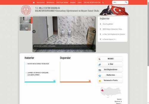 BALIKESİR / DURSUNBEY - Dursunbey Öğretmenevi ve Akşam Sanat Okulu