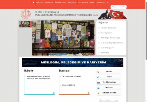 BALIKESİR / DURSUNBEY - Nene Hatun Kız Mesleki ve Teknik Anadolu Lisesi