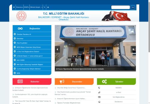 BALIKESİR / EDREMİT - Akçay Şehit Halil Kantarcı Ortaokulu