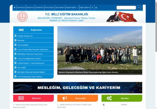 BALIKESİR / EDREMİT - Altınoluk Fernur Sözen Turizm Mesleki ve Teknik Anadolu Lisesi