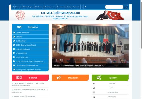 BALIKESİR / EDREMİT - Edremit 15 Temmuz Şehitler İmam Hatip Ortaokulu