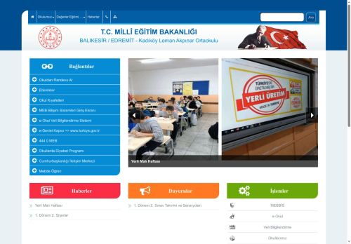 BALIKESİR / EDREMİT - Kadıköy Leman Akpınar Ortaokulu