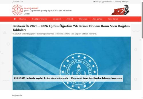 BALIKESİR / EDREMİT - Şehit Öğretmen Şenay Aybüke Yalçın Anadolu Lisesi