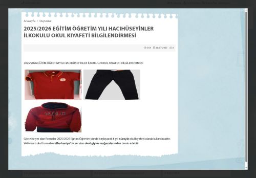 BALIKESİR / GÖMEÇ - HACIHÜSEYİNLER İLKOKULU