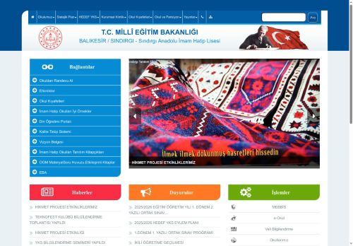 BALIKESİR / SINDIRGI - Sındırgı Anadolu İmam Hatip Lisesi