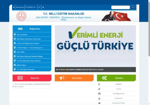 BALIKESİR / SINDIRGI - Öğretmenevi ve Akşam Sanat Okulu