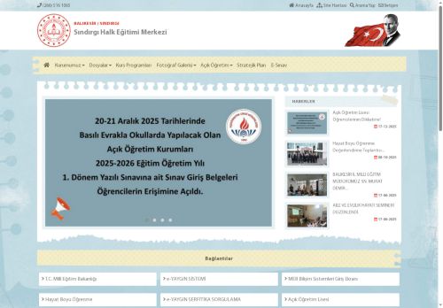 BALIKESİR / SINDIRGI - Sındırgı Halk Eğitimi Merkezi
