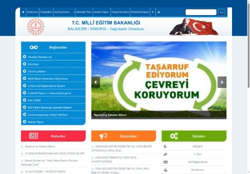 BALIKESİR / SINDIRGI - Yağcıbedir Ortaokulu