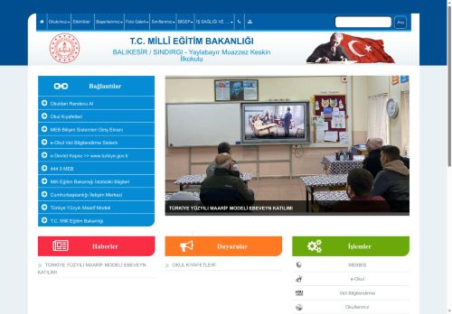 BALIKESİR / SINDIRGI - Yaylabayır Muazzez Keskin İlkokulu