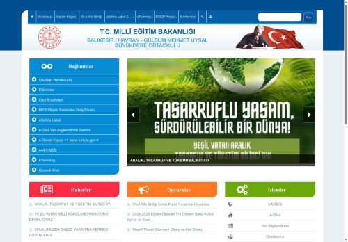 BALIKESİR / HAVRAN - GÜLSÜM MEHMET UYSAL BÜYÜKDERE ORTAOKULU