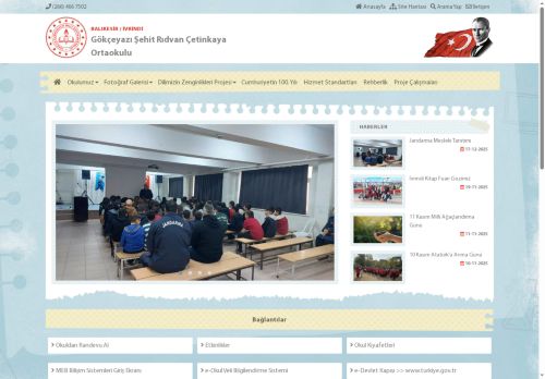 BALIKESİR / İVRİNDİ - Gökçeyazı Şehit Rıdvan Çetinkaya Ortaokulu