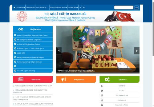 BALIKESİR / İVRİNDİ - İvrindi Gazi Mehmet Azman Çavuş Özel Eğitim Uygulama Okulu I. Kademe