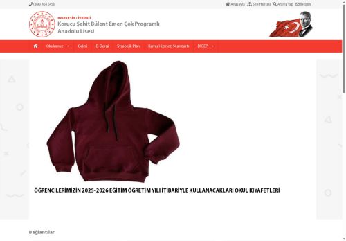 BALIKESİR / İVRİNDİ - Korucu Şehit Bülent Emen Çok Programlı Anadolu Lisesi