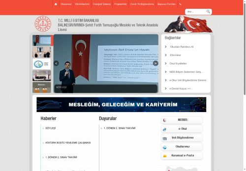 BALIKESİR / İVRİNDİ - Şehit Fatih Tomuşoğlu Mesleki ve Teknik Anadolu Lisesi