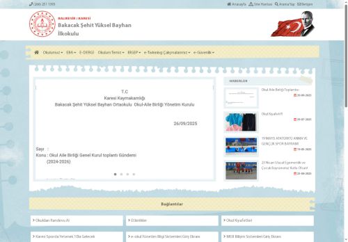 BALIKESİR / KARESİ - Bakacak Şehit Yüksel Bayhan İlkokulu