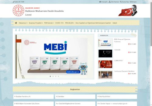 BALIKESİR / KARESİ - Balıkesir Muharrem Hasbi Anadolu Lisesi