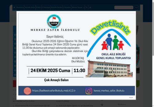 BALIKESİR / KARESİ - Merkez Zafer İlkokulu