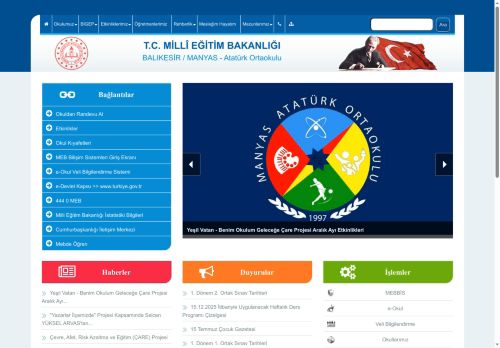 BALIKESİR / MANYAS - Atatürk Ortaokulu