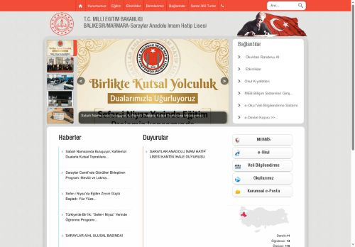 BALIKESİR / MARMARA - Saraylar Anadolu İmam Hatip Lisesi