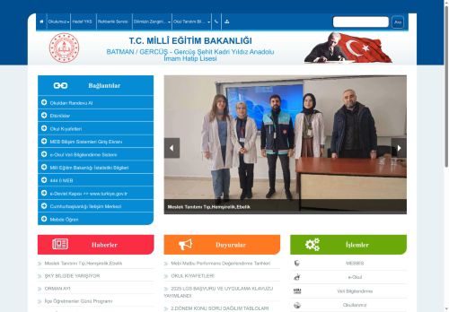 BATMAN / GERCÜŞ - Gercüş Şehit Kadri Yıldız Anadolu İmam Hatip Lisesi