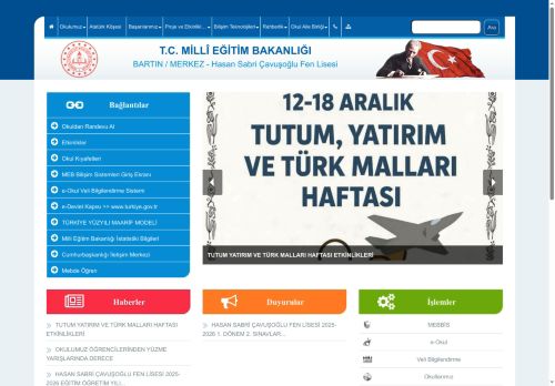 BARTIN / MERKEZ - Hasan Sabri Çavuşoğlu Fen Lisesi