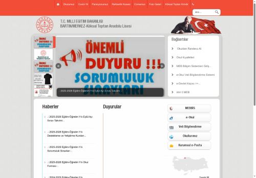 BARTIN / MERKEZ - Köksal Toptan Anadolu Lisesi