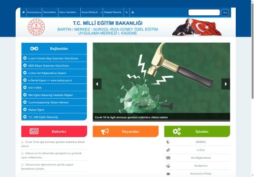 BARTIN / MERKEZ - NURGÜL-RIZA GÜNEY ÖZEL EĞİTİM UYGULAMA MERKEZİ I. KADEME