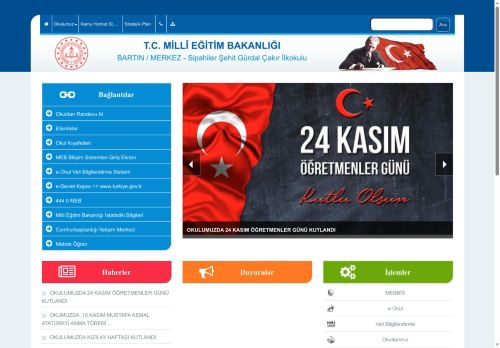 BARTIN / MERKEZ - Sipahiler Şehit Gürdal Çakır İlkokulu