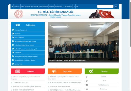 BARTIN / MERKEZ - Şehit Mustafa Yaman Anadolu İmam Hatip Lisesi