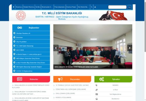 BARTIN / MERKEZ - Şehit Üsteğmen Aydın Aydoğmuş İlkokulu