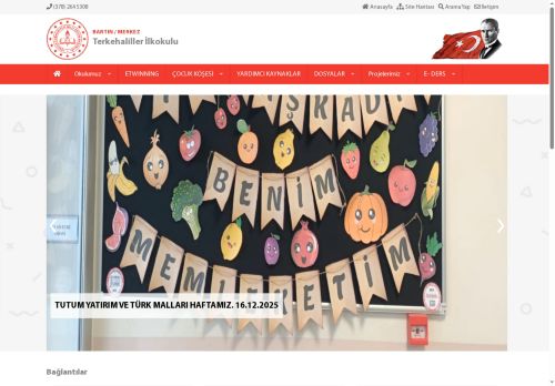 BARTIN / MERKEZ - Terkehaliller İlkokulu